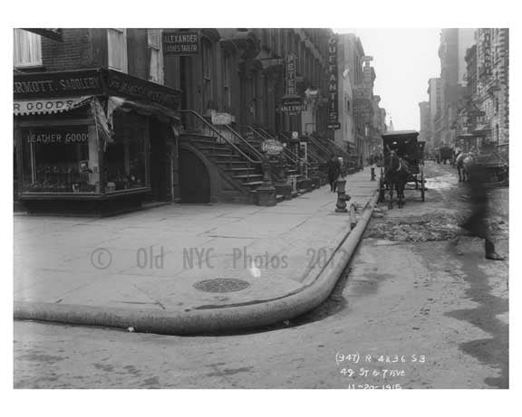 49th Street & 7th Avenue  - Midtown Manhattan - 1915 Old Vintage Photos and Images
