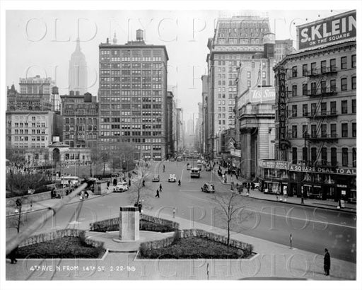 4th Avenue North from 14th St Manhattan NYC 1938 Old Vintage Photos and Images