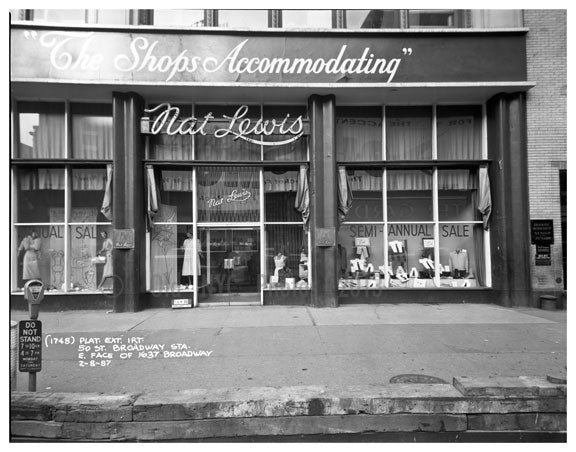 50th & Broadway 'Nat Lewis' Old Vintage Photos and Images