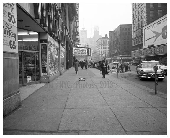 50th St & Broadway - Times Square Manhattan Old Vintage Photos and Images