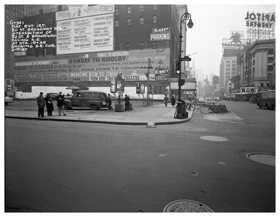 52nd & Broadway - Times Square Manhattan Old Vintage Photos and Images
