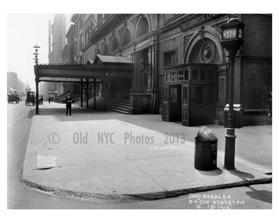 57th Street & 7th Avenue - Midtown Manhattan 1914 E Old Vintage Photos and Images