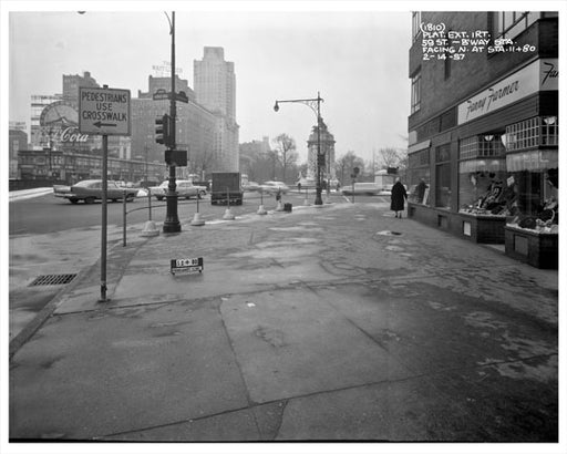59th Street overlooking Columbus Circle 1957  -  Manhattan - New York, NY Old Vintage Photos and Images