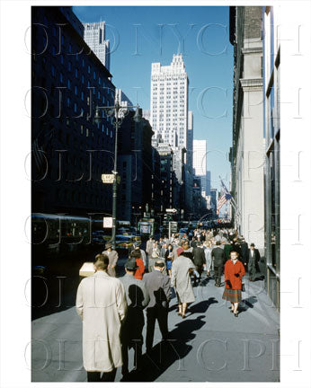 5th Ave 44th Street, Midtown, Manhattan, NYC 1959 Old Vintage Photos and Images