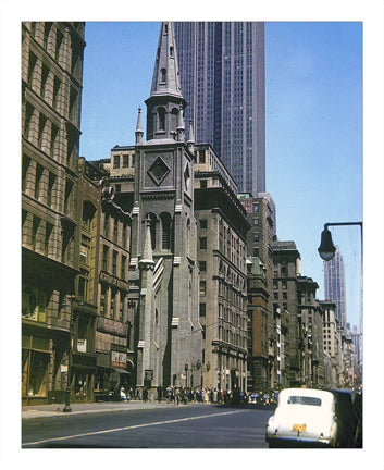 5th Ave Cathedral - Midtown Manhattan Old Vintage Photos and Images