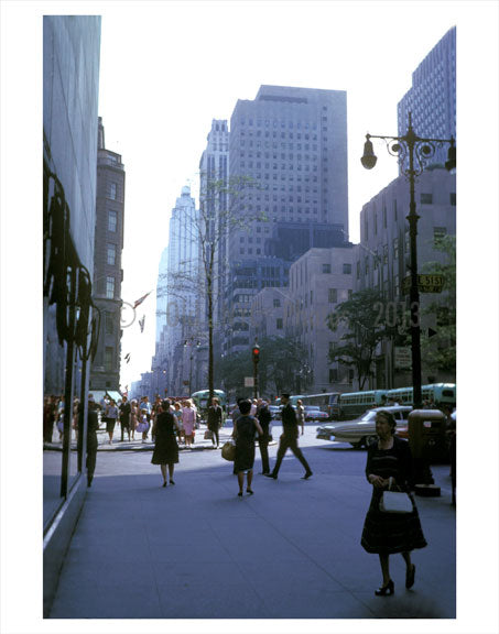 5th Ave & East 51st Street 1950's - Midtown Manhattan Old Vintage Photos and Images