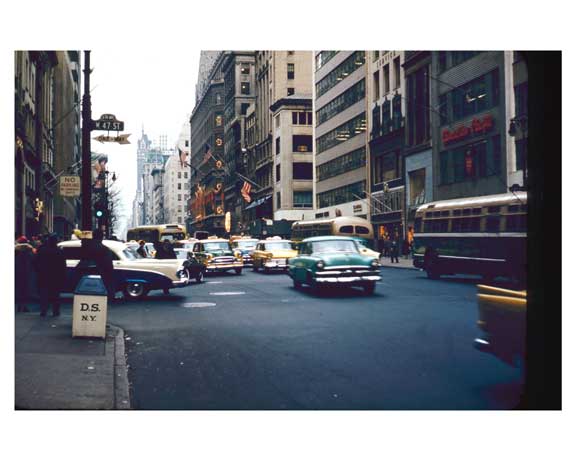5th Avenue & West 47th St Midtown 1956 Old Vintage Photos and Images