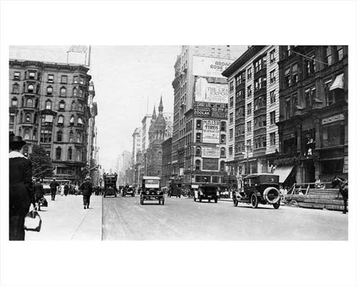 5th Avenue North to 42nd Street Midtown Manhattan 1914 NYC Old Vintage Photos and Images