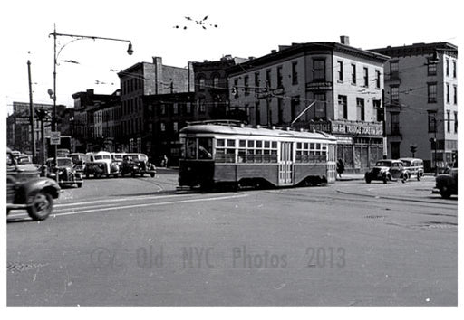 5th & Flatbush Ave - 5th Ave Trolley Line 1948 Old Vintage Photos and Images
