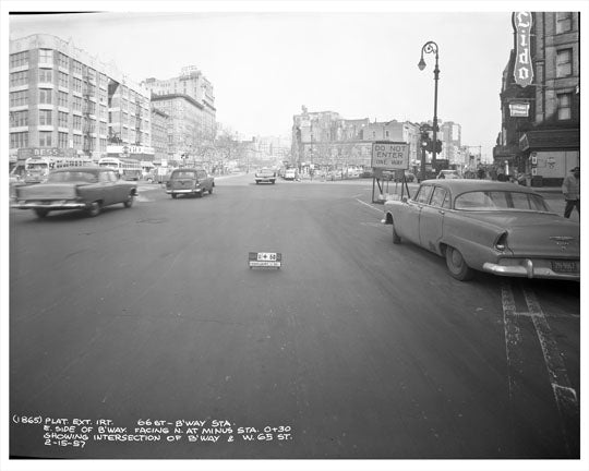65th Street & Broadway (site of Lincoln Center) 1957 - Upper West Side - Manhattan - New York, NY Old Vintage Photos and Images