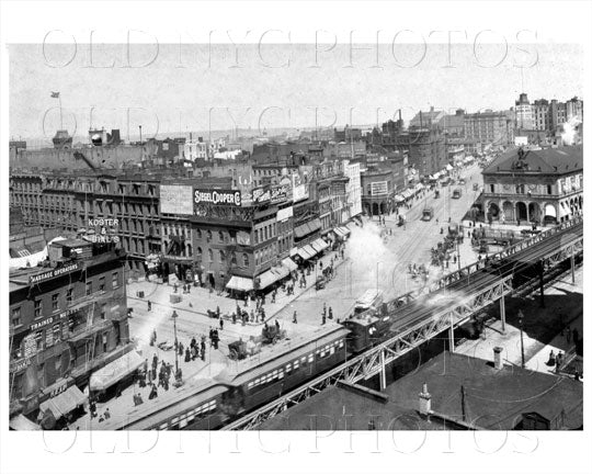 6th Ave Line at Herald Square NYC 1898 Old Vintage Photos and Images