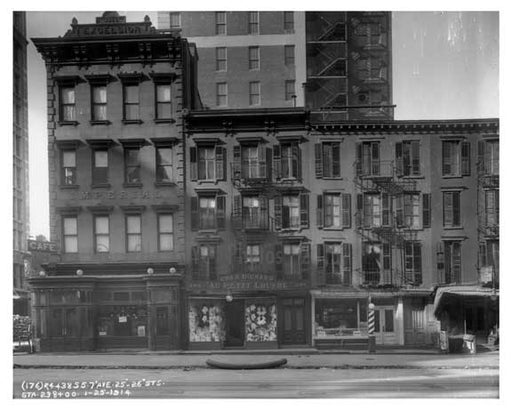 7th Ave between25th & 26th  Streets - Chelsea  NY 1914 A Old Vintage Photos and Images