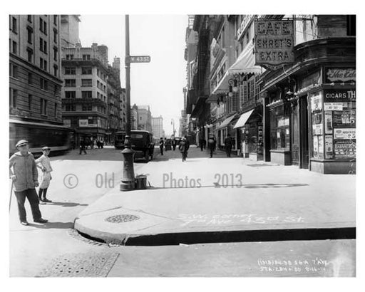 7th Avenue  & 43rd Street - Midtown - Manhattan  1914 Old Vintage Photos and Images