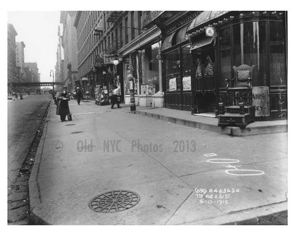 7th Avenue & 51st Street -  Midtown Manhattan 1914 Old Vintage Photos and Images
