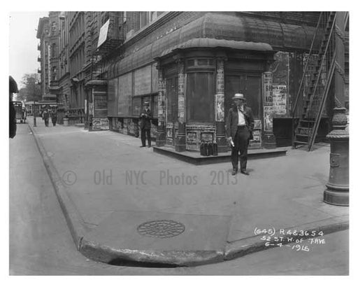 7th Avenue & 52nd Street -  Midtown Manhattan 1914 Old Vintage Photos and Images