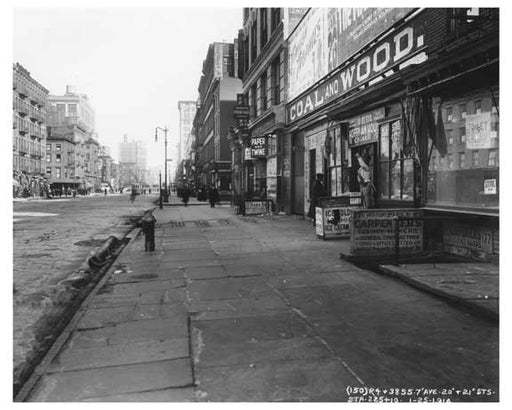 7th Avenue between 20th & 21st Streets - Chelsea  NY 1915 Old Vintage Photos and Images