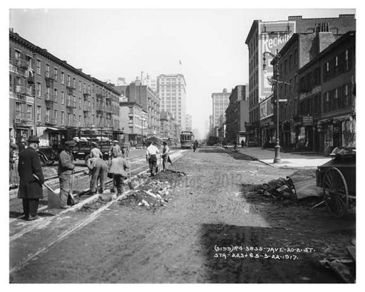 7th Avenue - between 20th & 21th Streets  1917 Chelsea NYC A Old Vintage Photos and Images
