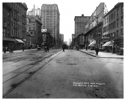 7th Avenue - between 22nd & 23rd Streets  1917 Chelsea NYC Old Vintage Photos and Images