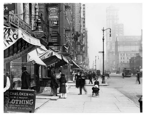 7th Avenue between 34th & 35th  Streets  - Chelsea - Manhattan 1914 O Old Vintage Photos and Images