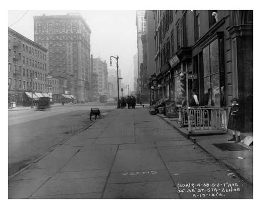 7th Avenue between 34th & 35th Streets -  Midtown Manhattan 1914 A Old Vintage Photos and Images