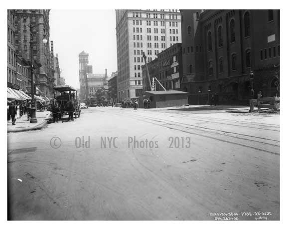 7th Avenue between 35th & 36th Street  - Midtown Manhattan - 1915 Old Vintage Photos and Images