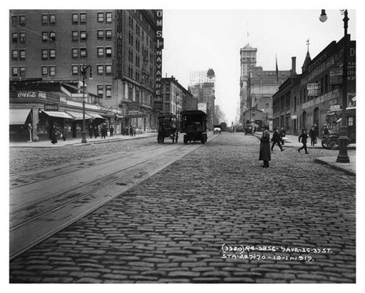 7th Avenue between 36 & 37 Streets  1917 Chelsea NYC Old Vintage Photos and Images