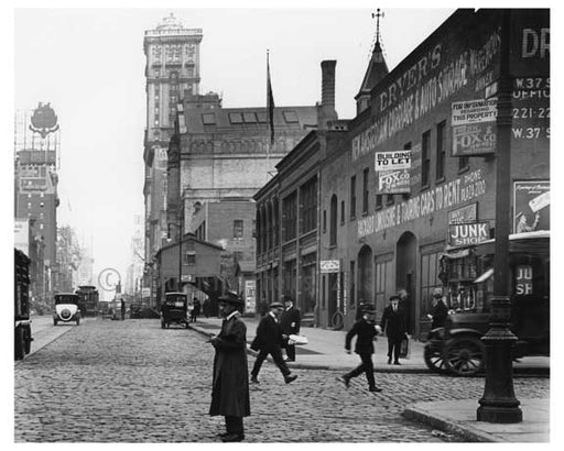 7th Avenue between 36 & 37 Streets Upclose shot  1917 Chelsea NYC Old Vintage Photos and Images