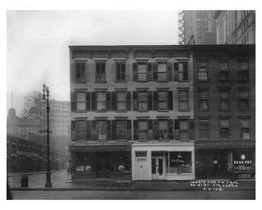 7th Avenue between 36th & 37th Streets -  Midtown Manhattan 1914 Old Vintage Photos and Images