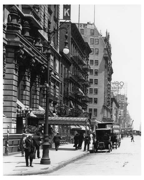 7th Avenue between &  36th Street  - Midtown Manhattan - 1915 NYC Old Vintage Photos and Images