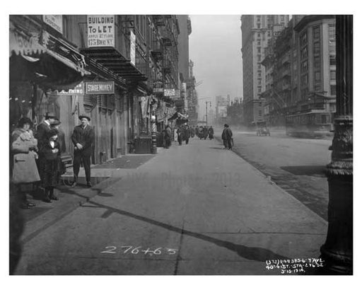 7th Avenue between 40th & 41st Streets - Midtown Manhattan - NY 1914 Old Vintage Photos and Images