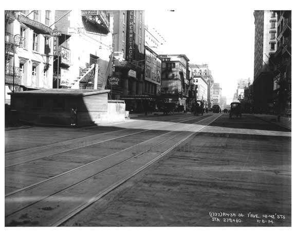 7th Avenue between 41st & 42nd Streets Avenue - Midtown - Manhattan  1914 Old Vintage Photos and Images
