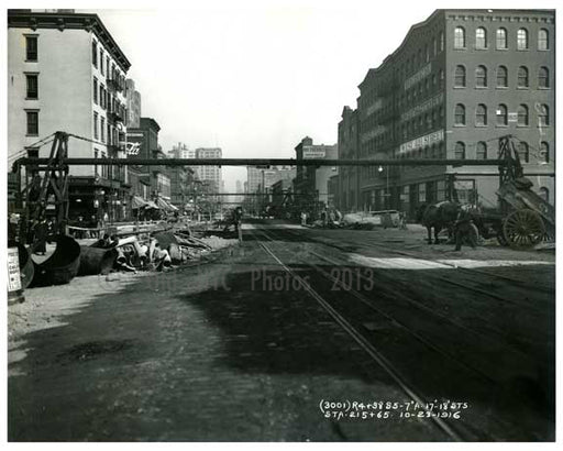 7th Avenue between17th & 18th Streets 1916 August 1916 Chelsea NYC B Old Vintage Photos and Images