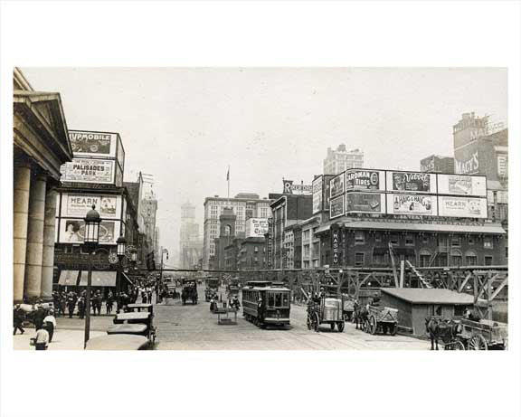 7th Avenue looking north facing 33rd Street from Penn Station 1914 Old Vintage Photos and Images