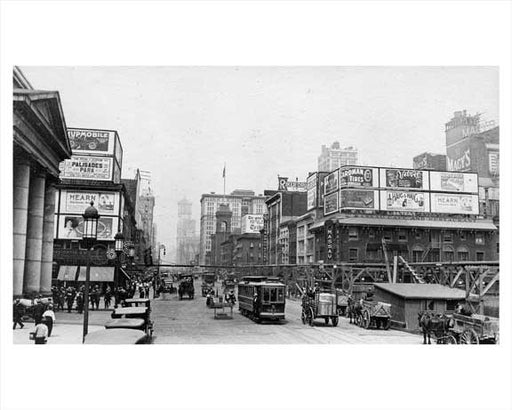 7th Avenue looking north facing 33rd Street from Penn Station - Chelsea Manhattan 1914 NYC Old Vintage Photos and Images