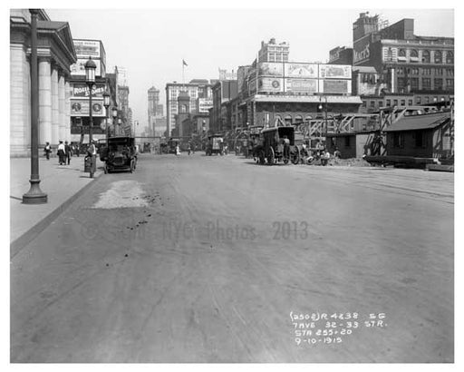 7th Avenue Street View between 32nd & 33rd Streets Sept 10th 1915 Old Vintage Photos and Images