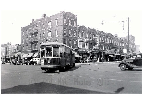 86th St. Trolley Line 1940 - Brooklyn NY Old Vintage Photos and Images