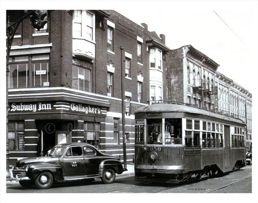 Cars & Trolley along the 86th street line NYC Old Vintage Photos and Images