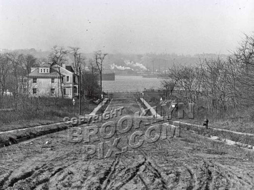 87th Street looking toward Narrows Avenue and New York Bay, Staten Island in the distance, 1912