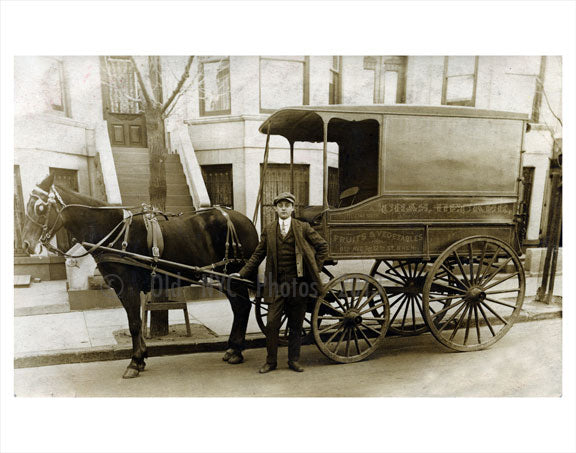 8th Ave & 12th Street - produce wagon Old Vintage Photos and Images