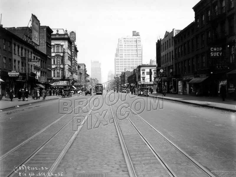 8th Avenue, north to West 23rd Street, Chelsea, 1926 Old Vintage Photos and Images