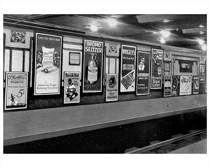 96th Street Subway Station Signs, Upper West Side NYC - 1925