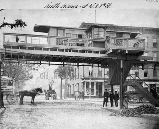 9th Ave at West 29th Street close up Old Vintage Photos and Images