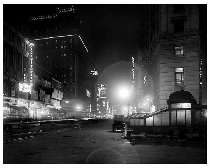 Broadway at Night From Times Square, NYC - 1912