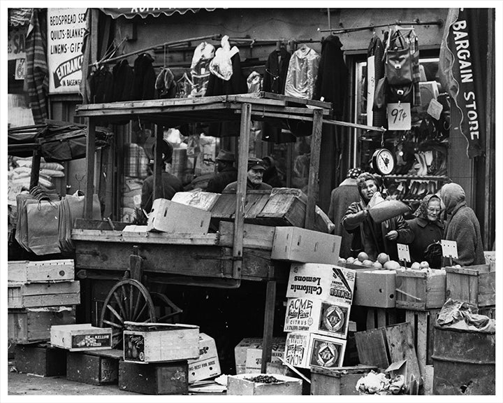 Brownsville market, Belmont Avenue, Brooklyn, New York 1962
