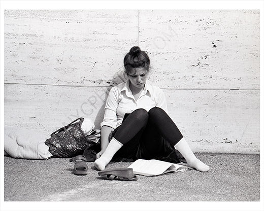 Girl reading Manhattan 1970s