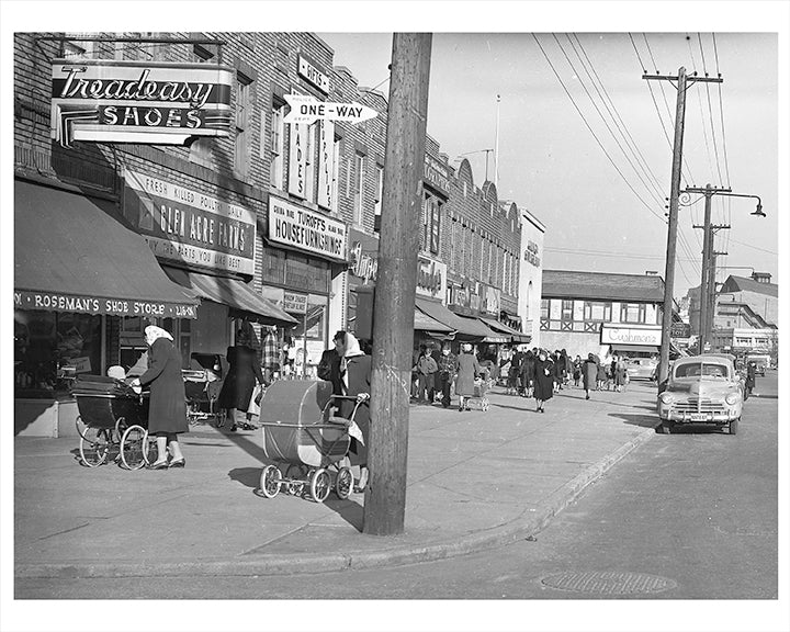 Jamaica Avenue from 216th Street Queens Village - 1949
