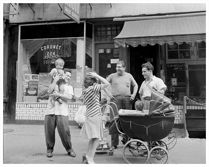 Thompson Avenue, New York City Family Relaxing on Sunday - 1942