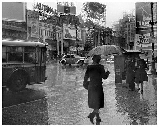 Times Square Rainy Day, New York City - 1943