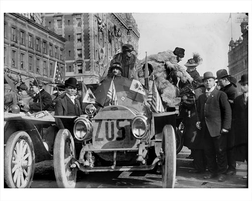 Antonio Scarfoglio New York to Paris Car Race, 43rd Street and 7th Avenue in New York City 1908