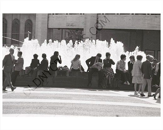 Water fountain NYC 1970s